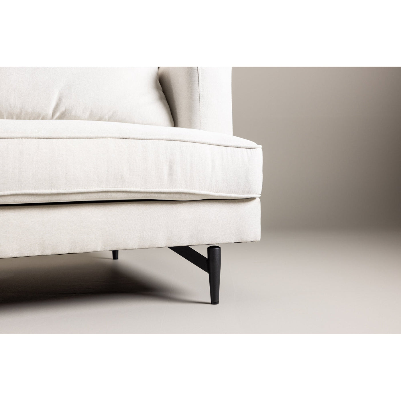 Sofia Sofa - Schwarzbeige Stoffleinen