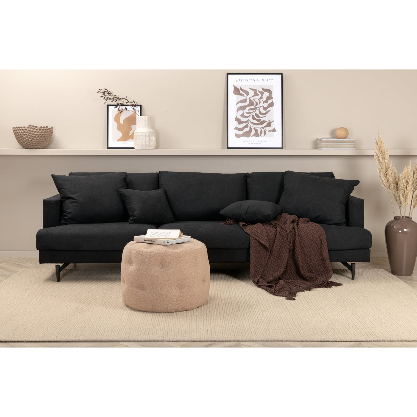 Sofa Vera 3-Sitzer– Schwarz