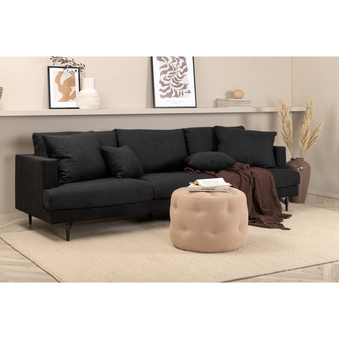 Sofa Vera 3-Sitzer– Schwarz