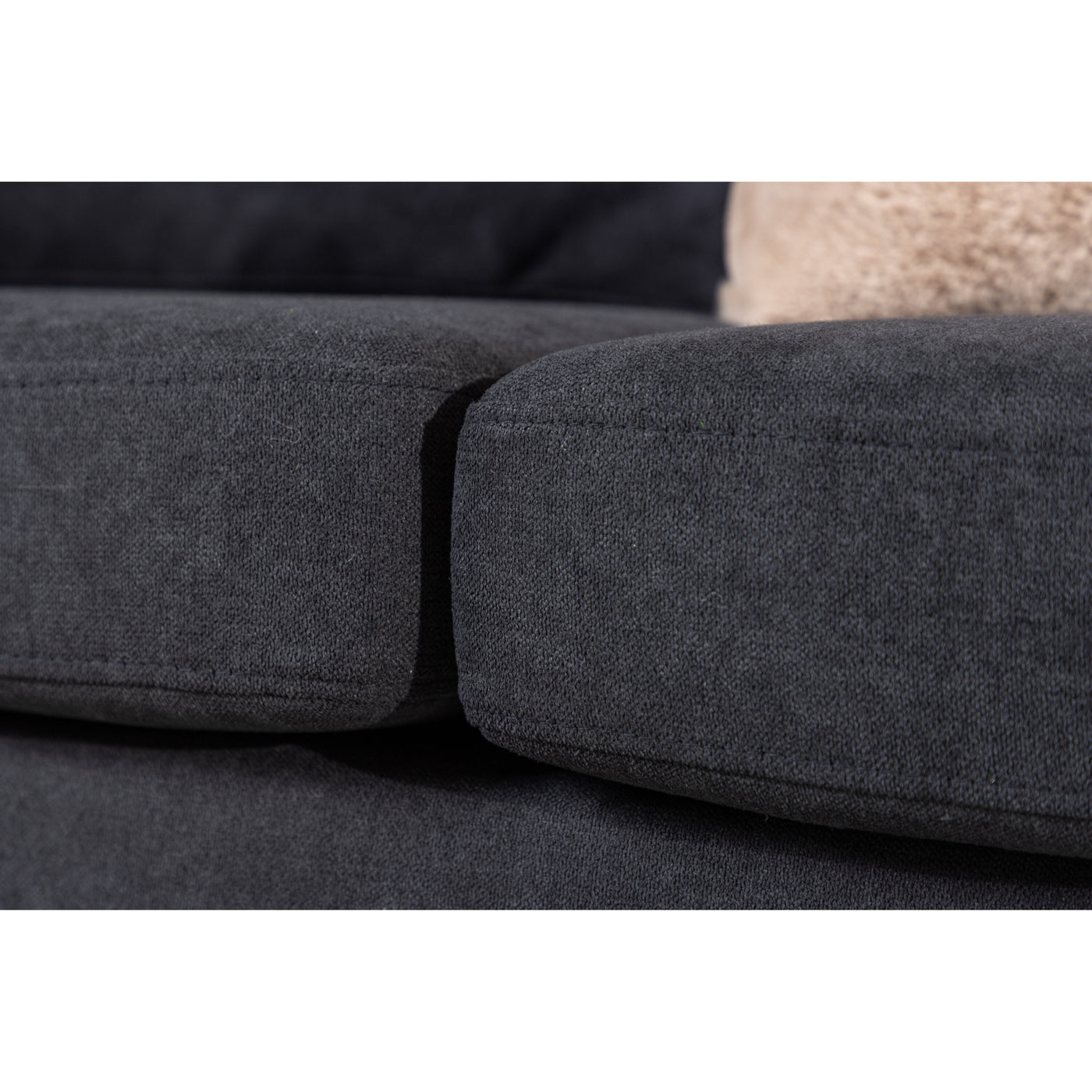 Boom Sofa - Schwarz / Schwarzer Stoff / Leinen