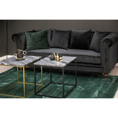 Vəndam 2-Sitzer Sofa Designer Couch Schwarz