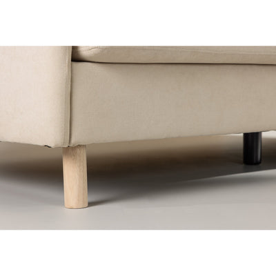 Zero 2-Sitzer-Sofa – Stoff in Holzoptik in Beige