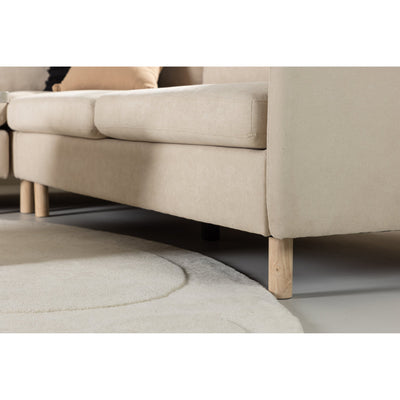 Ecksofa Zero – Stoff in Holzoptik in Beige