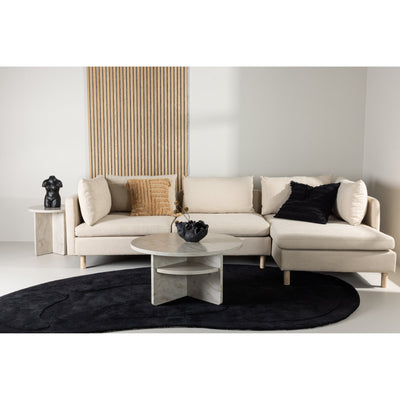 Zero 3-Sitzer-Sofa – Stoff in Holzoptik in Beige