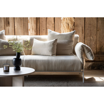 Öckerö Sofa - Weiß / Beige Leinen