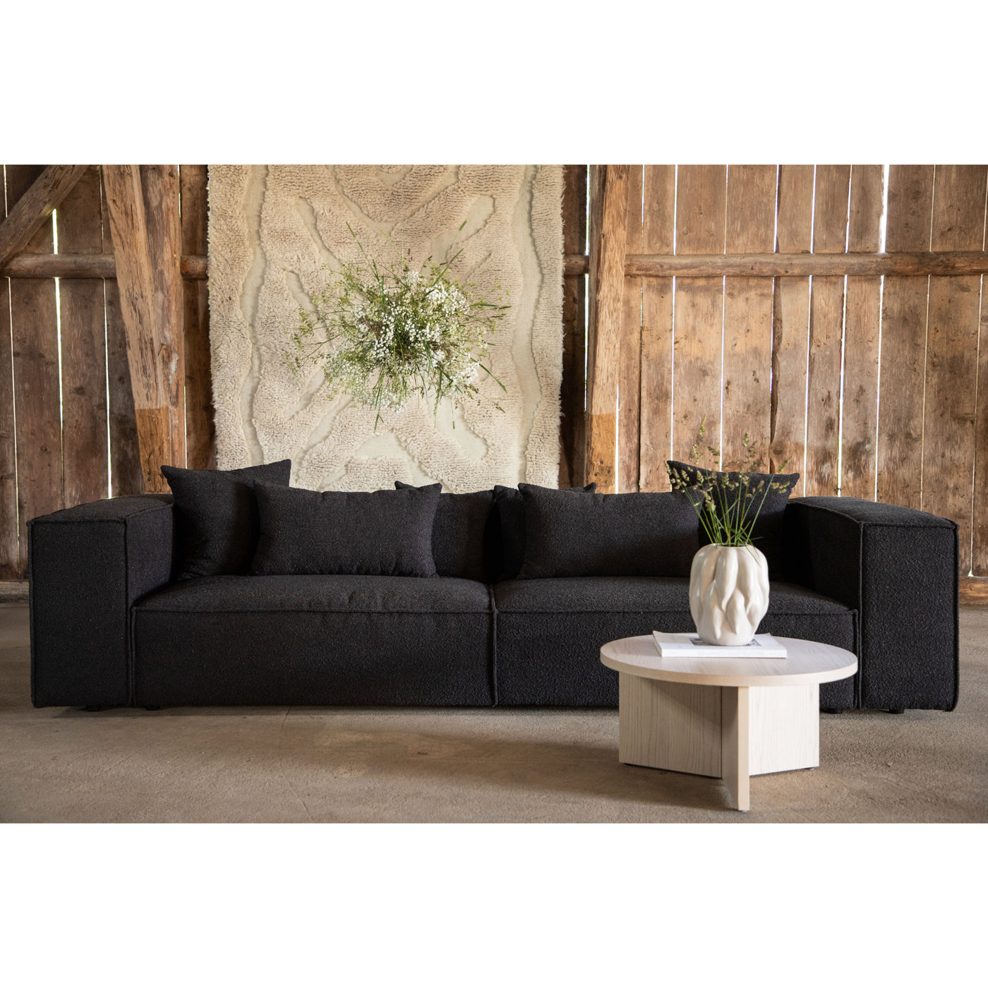 Sofa Henriette 3-Sitzer -Schwarz