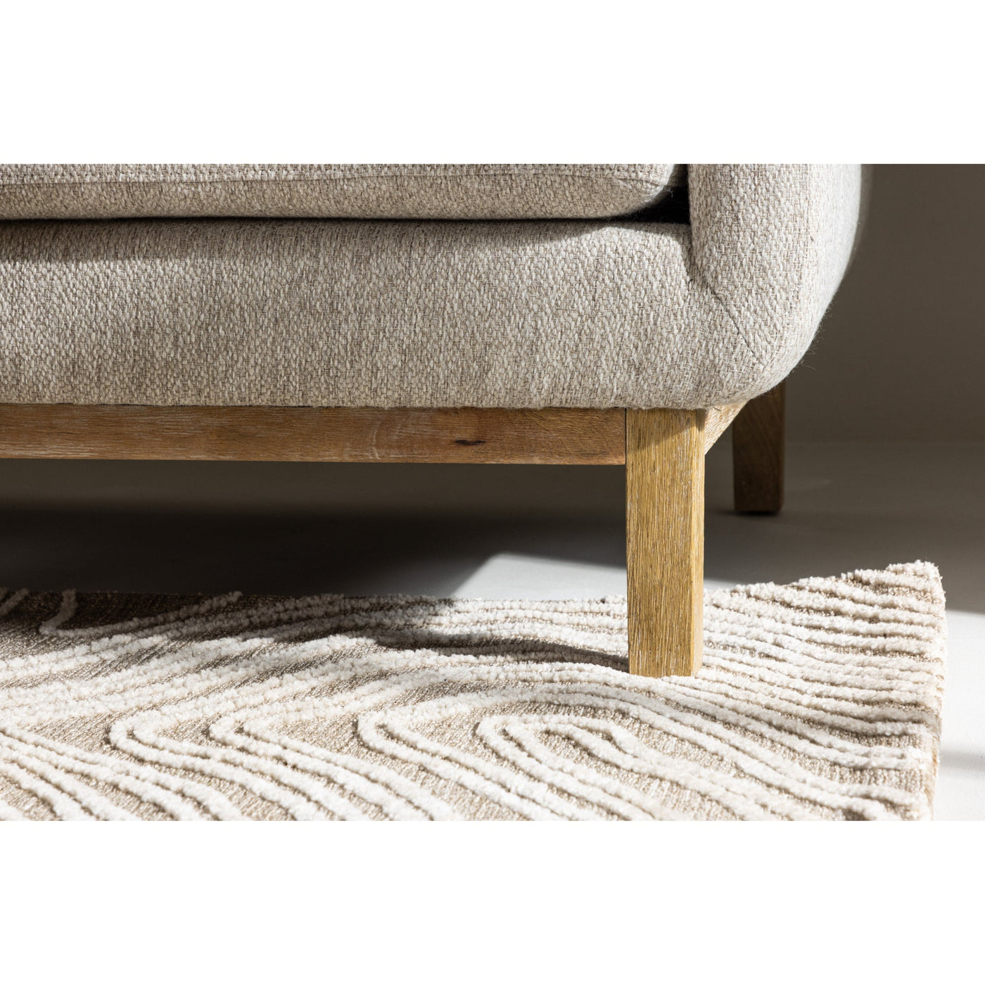 Olympos 3-Sitzer-Sofa – Holzoptik Beige