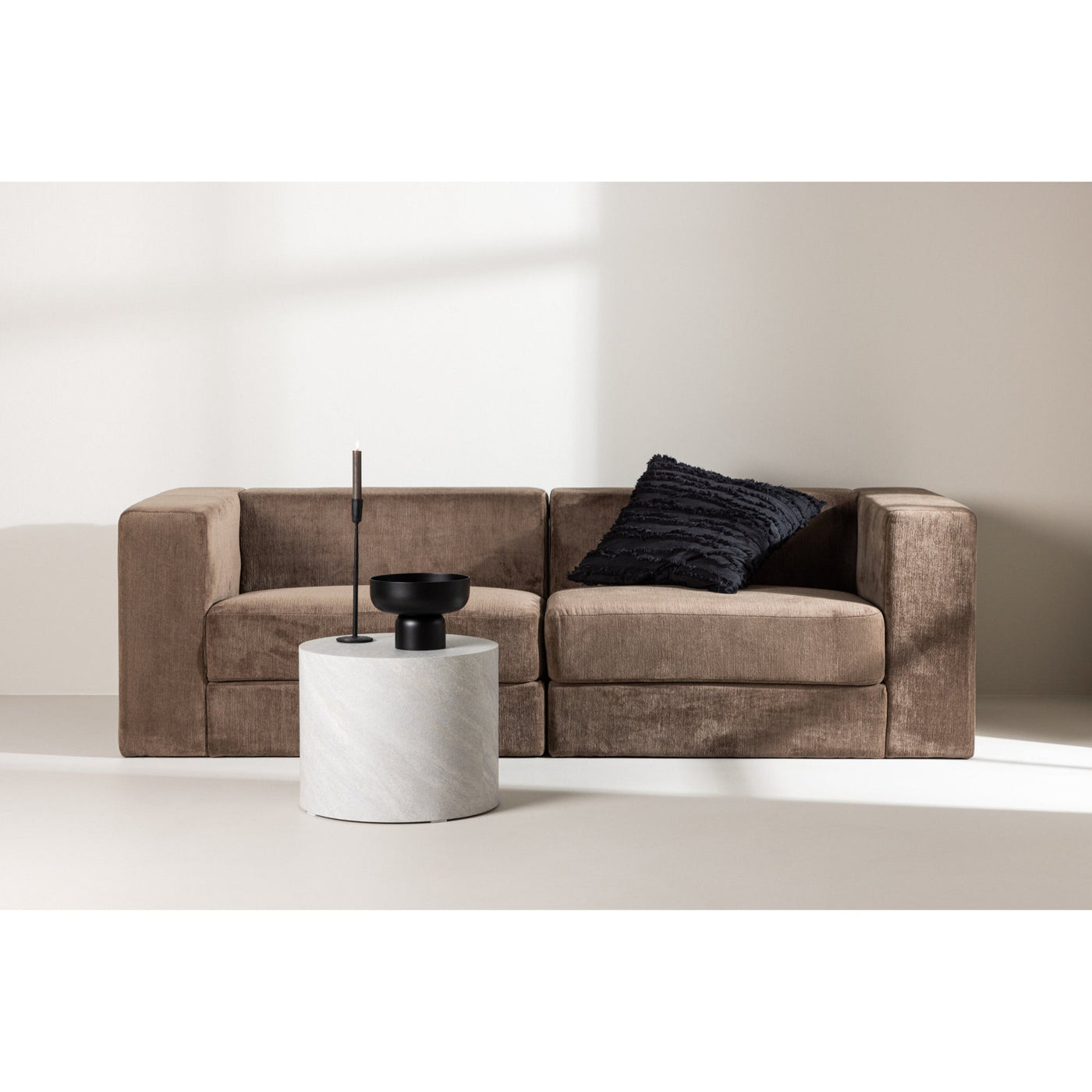 Lumi 3-Sitzer-Sofa – braunes Leinen