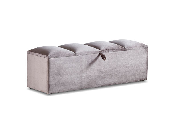 CULLINAN Boxspringbett XXL Stauraum Bettkasten Samt Velours Beige Boxbett von ABC Bedding