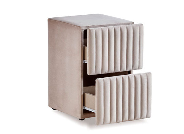 JAZZLYN Stauraum Boxbett Boxspringbett Bettkasten Samt Stoff Beige von ABC Bedding | boxspringbett-jazzlyn-beige | Mit Bettkasten