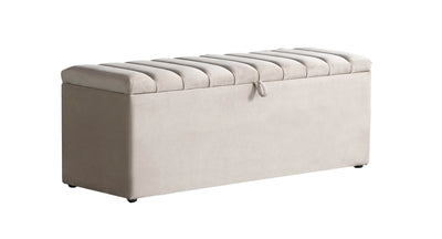 Mabel Boxspringbett Stauraum Bettkasten Samt Beige Boxbett von ABC Bedding