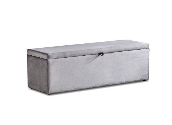 PALERMO Boxspringbett Stauraum Bettkasten Topper Samt Grau Taupe Boxbett von ABC Bedding | palermo-stauraum-boxbett-boxspringbett-mit-bettkasten-samt-hell-grau-silber | Mit Bettkasten